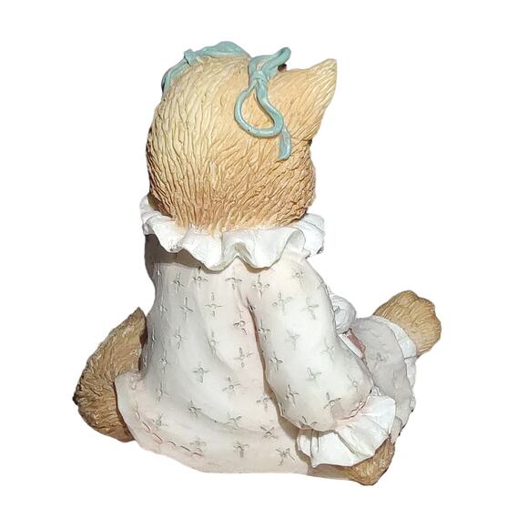 Enesco Calico Kittens Love Heart Signage Plaque 1992 #699179 Ruffle Cat Figurine - Picture 4 of 10